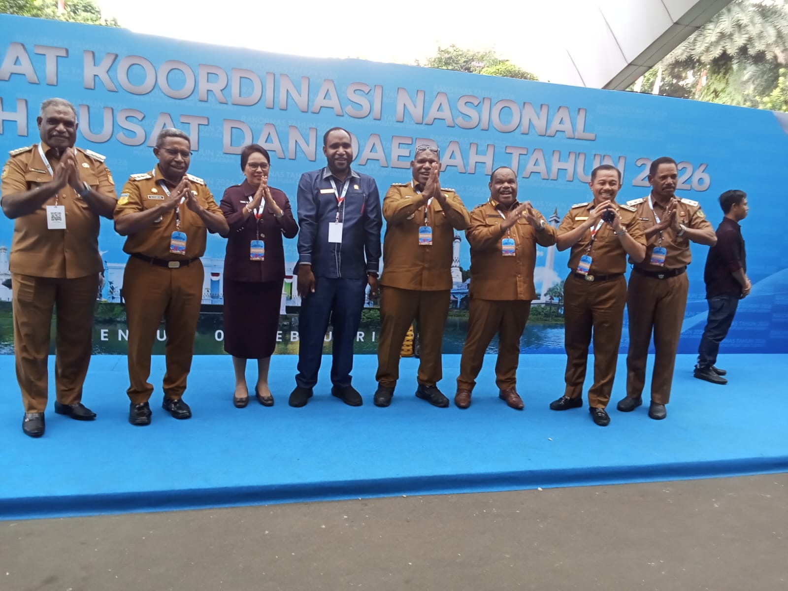 Pemda Waropen Hadiri Rakornas Pemerintah Pusat dan Daerah 2026 di SICC