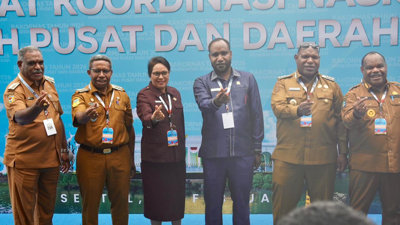 Pemda Waropen Hadiri Rakornas Pemerintah Pusat dan Daerah 2026 di SICC